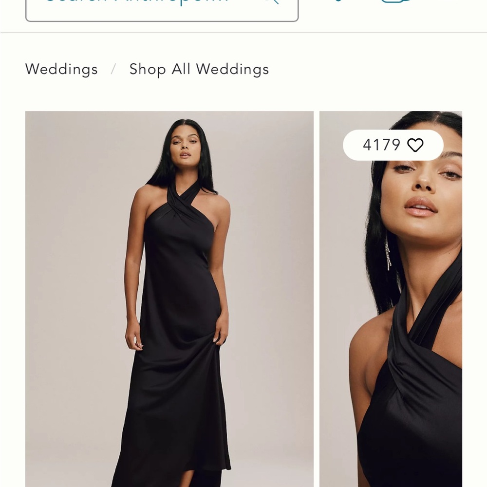 Anthropologie satin dress